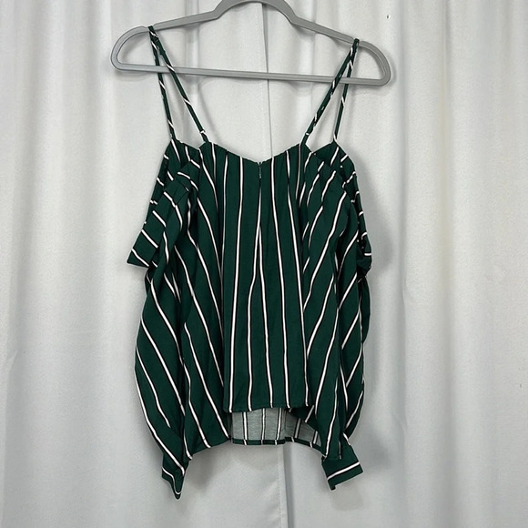 Bardot NWT Paloma Teal Stripe Top Size US 6/Small - Picture 5 of 10